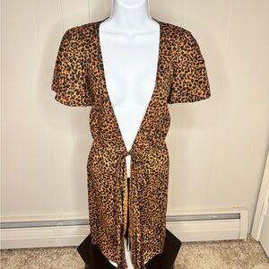 Madewell Animal Print kimono size medium